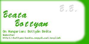 beata bottyan business card